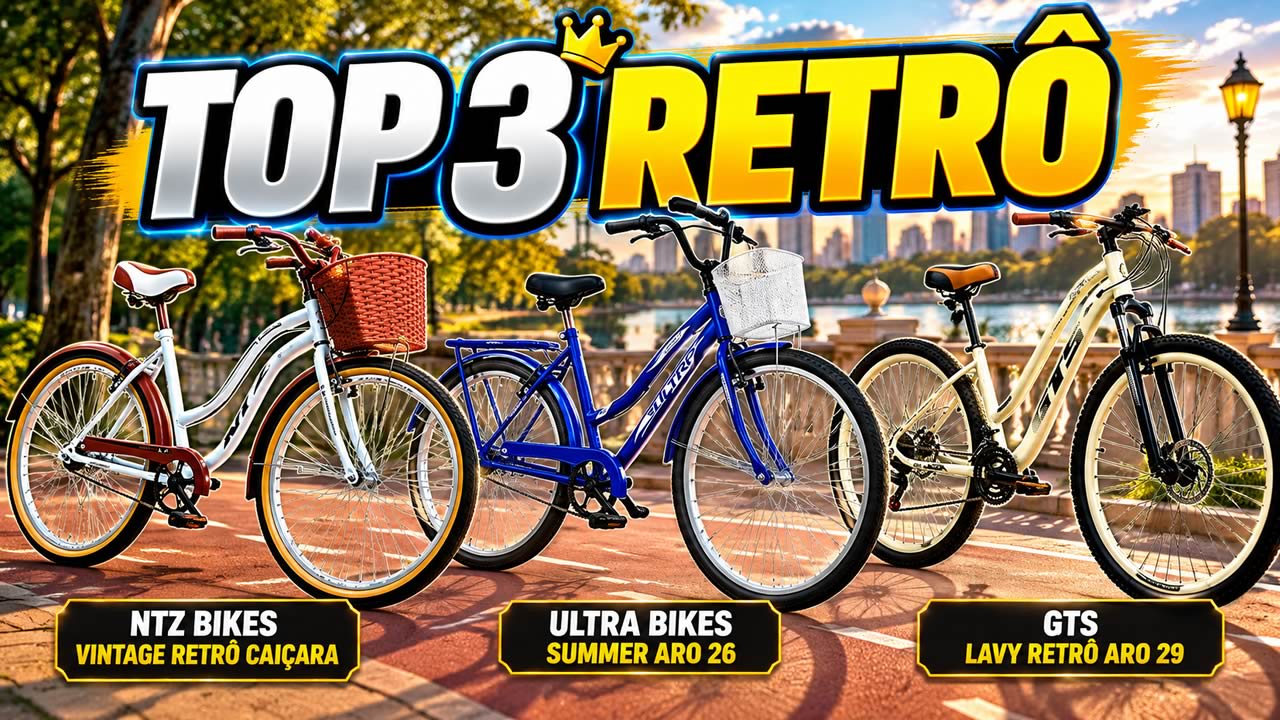3 bicicletas retrô aro 26 e aro comparadas para comprar em 2026