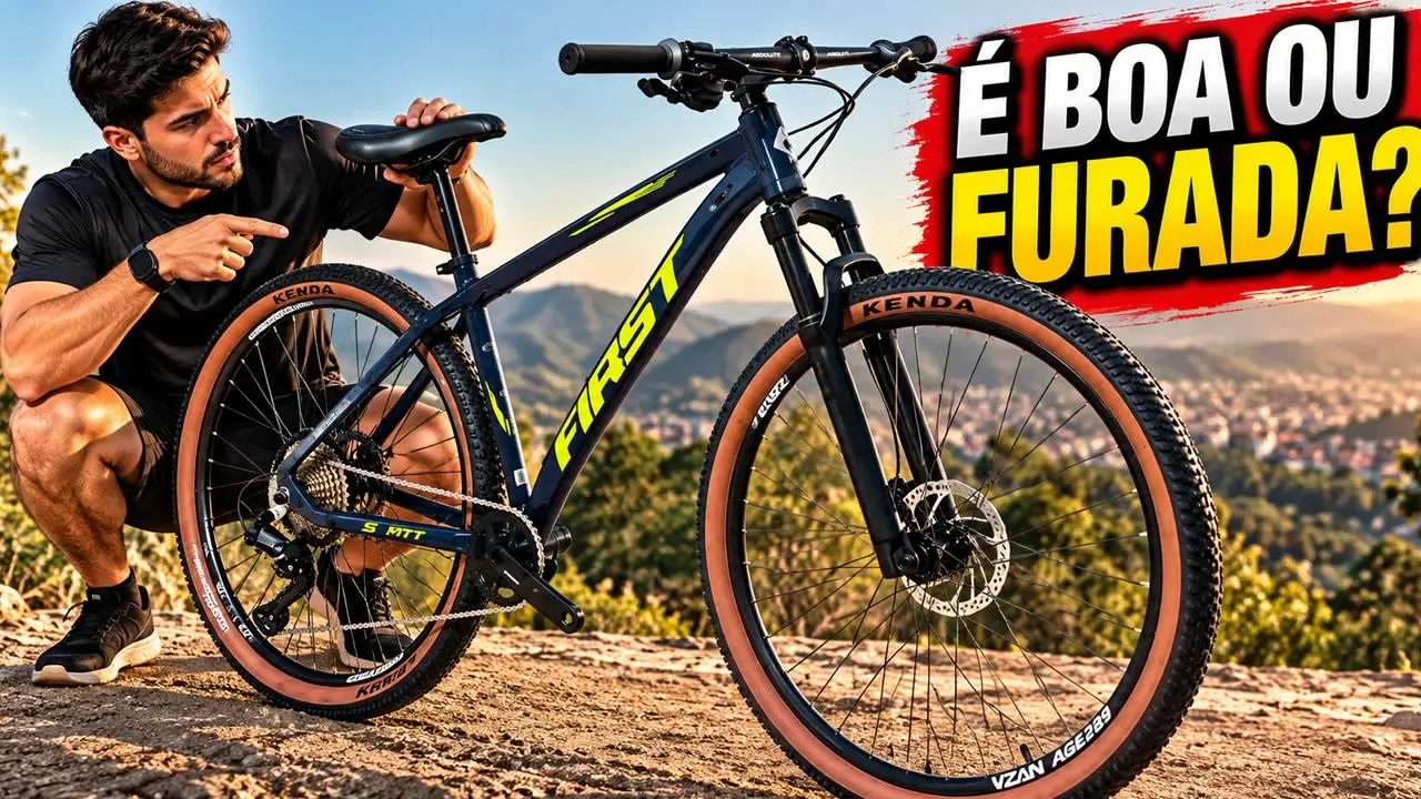 Bicicleta First aro 29 Smitt Gold 4.0 com Shimano Deore 12v e freios hidráulicos